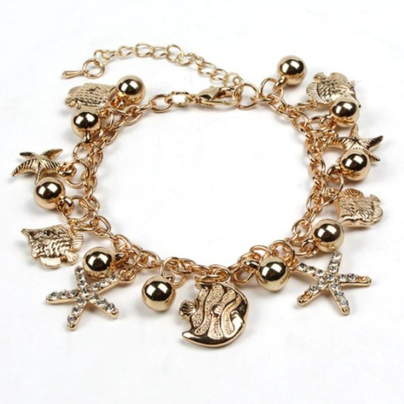 Bimini Beachwear Jewelry - Bimini Beachwear Gold Starfish Charm Bracelet